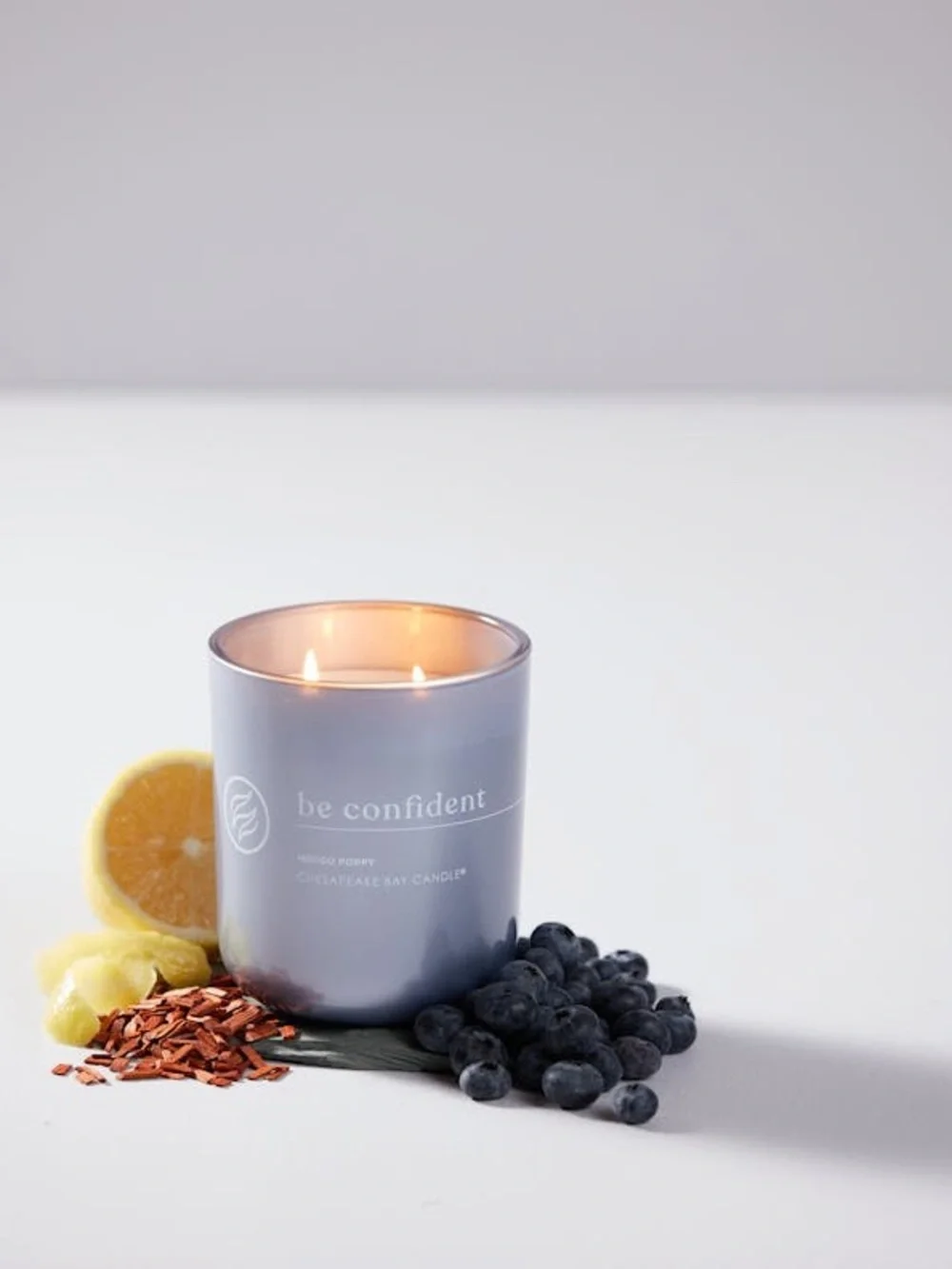 Chesapeake Bay Indigo Poppy Matte Blue Large 13oz Jar Candle